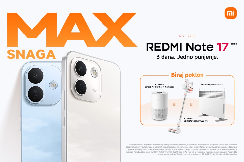 Xiaomi predstavlja REDMI Note 17 seriju u Evropi! REDMI Note 17 serija 2 Xiaomi predstavlja REDMI Note 17 seriju u Evropi!