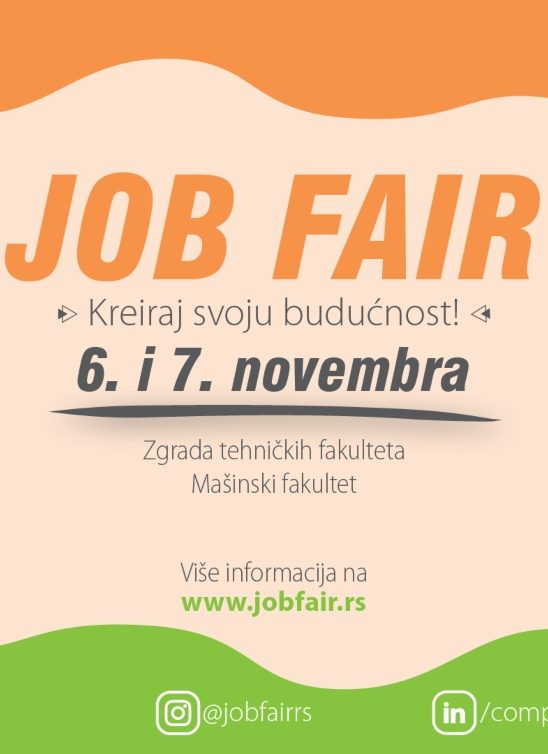 JobFair – Kreiraj svoju budućnost: Posetite Sajam poslova i praksi u Beogradu
